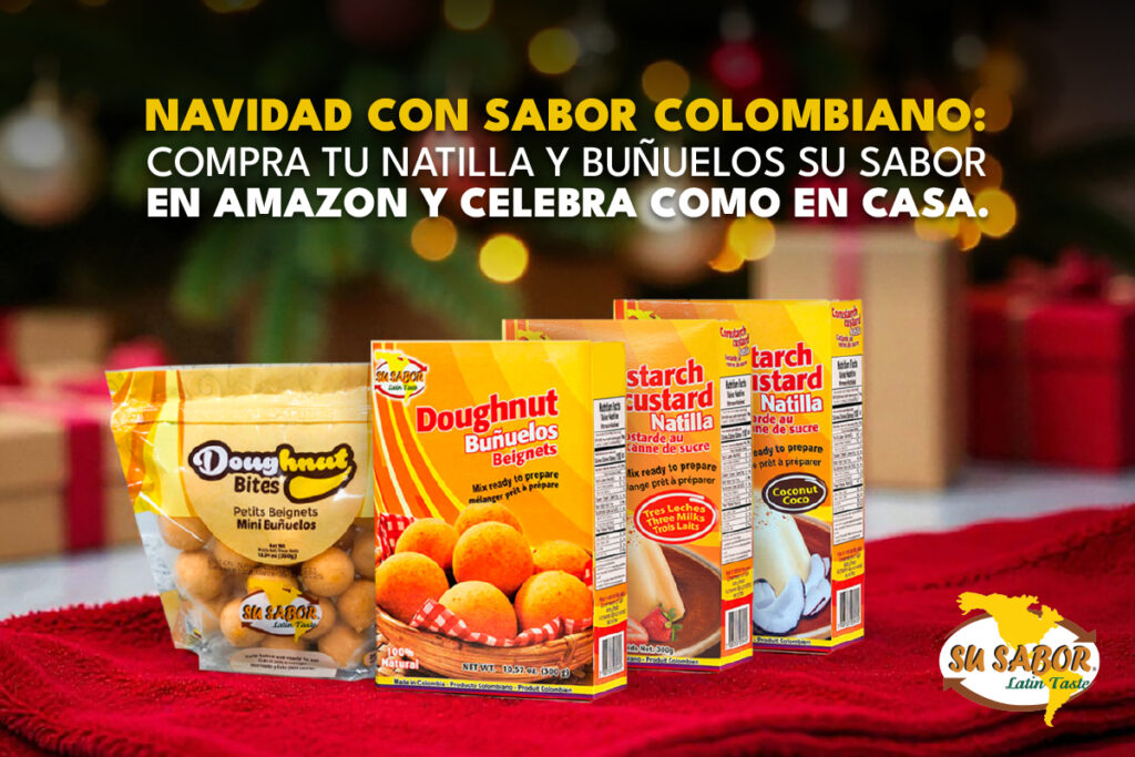 Navidad con sabor colombiano: compra tu natilla y buñuelos Su Sabor en Amazon y celebra como en casa