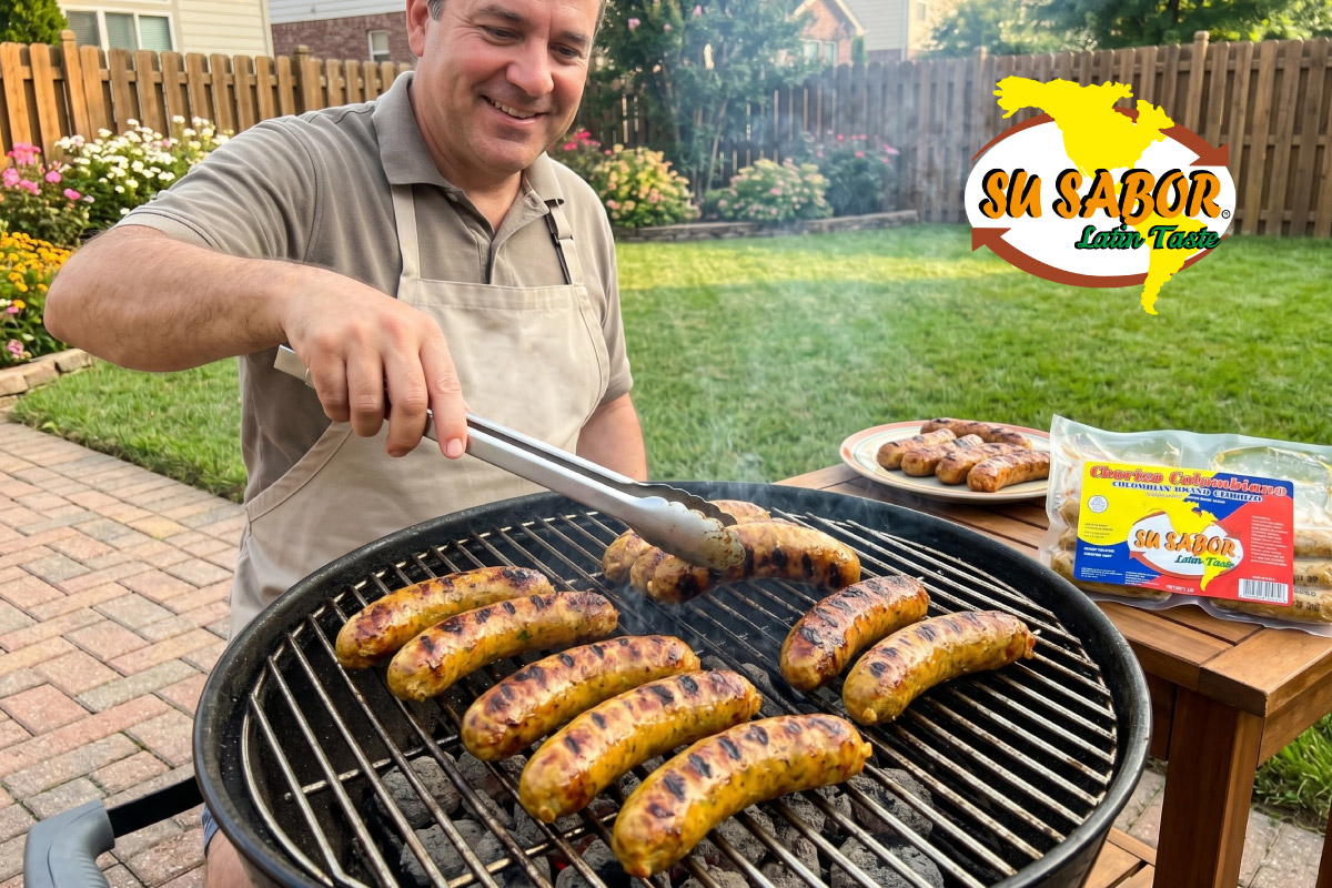 Chorizo y butifarra en la parrilla: el lenguaje del amor colombiano en el patio